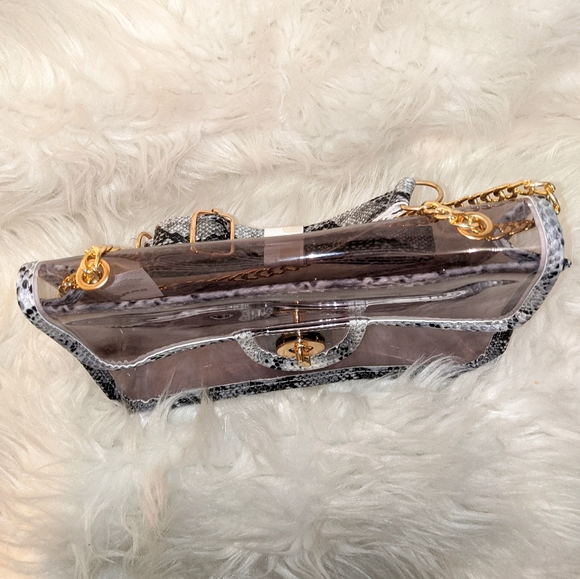 NWT Clear Flap Bag And Pouch - Picture 6 of 13